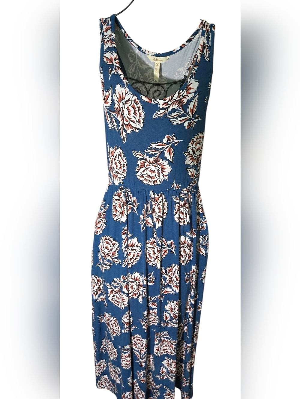 Matilda Jane Blue Floral Scoop Neck Maxi Dress With Pockets